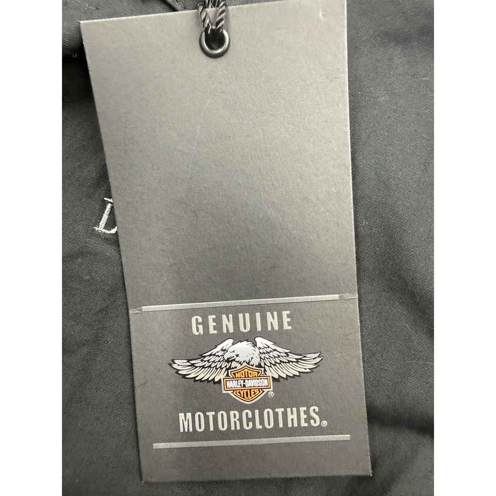 Harley Davidson Shirt women Willie G Skull Zip Front Black Gray Medium - Picture 5 of 9